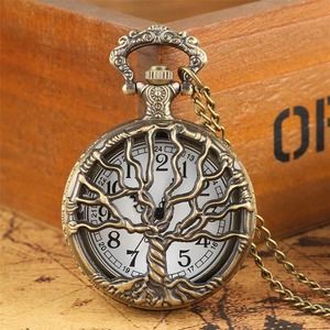 Tree of Life Pocket Watch NEW Wire Antique Bronze Vintage Style Gift